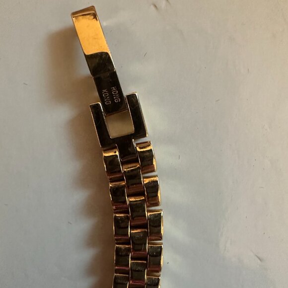 Bulova Vintage Gold Tone Diamond Link Watch - Picture 6 of 8